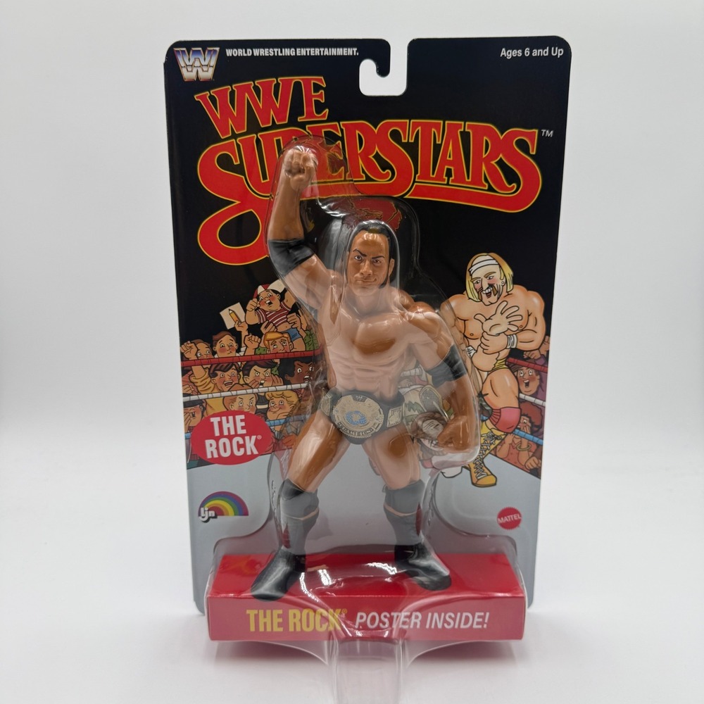 Mattel LJN WWE Superstars Series 3 The Rock Chase Black Card